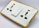 Luxury Fancy 3Gang 2Way Electrical Light Sockets And Switches