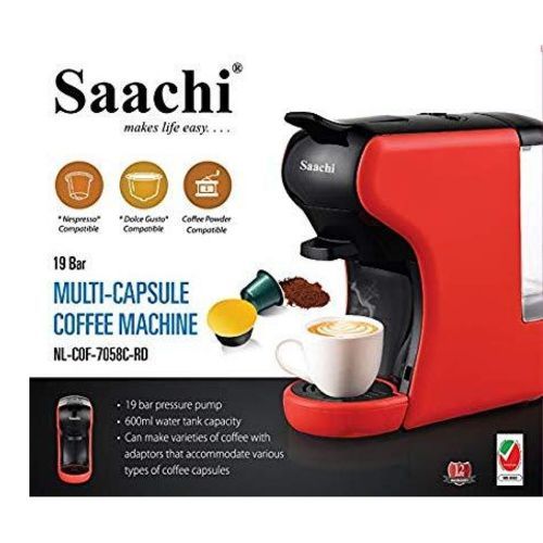 Multi-Capsule Coffee/Espresso Machine-Red.