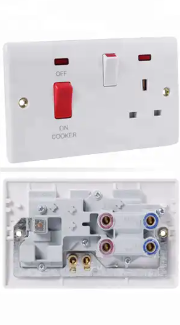 45A White Cooker Switch Socket/Home Electrical Switch