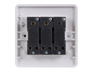 High Precision 86*86mm 3 Gang Wall Switch And Socket