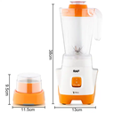 Plastic Blender Fruit Juicer Grinder Blender 2 In 1 Smoothie Blender With Double Cup