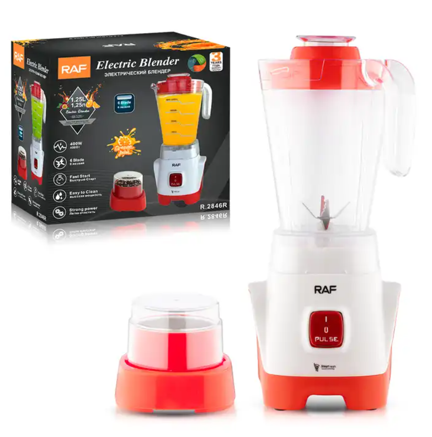 Plastic Blender Fruit Juicer Grinder Blender 2 In 1 Smoothie Blender With Double Cup