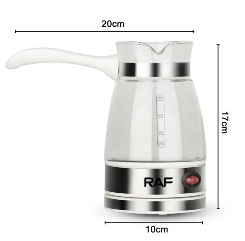 Portable Coffee Maker Kettle Electric Glass Turkish Coffee Pot With Handle