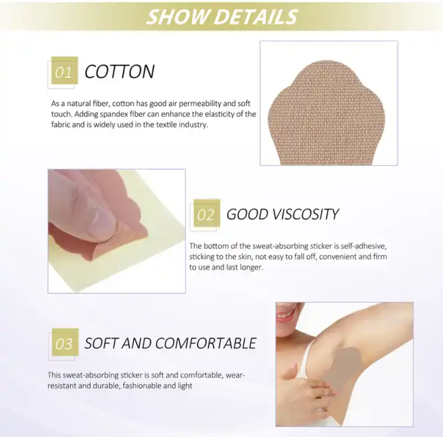 EELHOE Underarm Sweat Pads 12 Pads Antiperspirant Absorbent Odour Blocker Pads Armpit Dress Shields Fights Hyperhidrosis