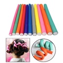 10Pcs Soft Hair Foam Curler Roller Rods. Red, Blue