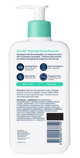 CeraVe Foaming Cleanser with Niacinamide for Normal to Oily Skin 236ml