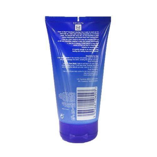 Clean & Clear Blackhead Clearing 2 In 1 Wash & Mask 150ML