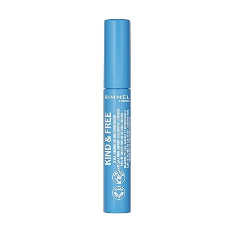 Rimmel London KIND & FREE Mascara, Vegan Formula, Volumizing, Waterproof, 002, Black Brown, 0.23oz