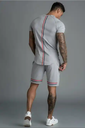 Summer Men 2 Piece Short Set Short Sleeve Breathable Men T-shirt Men's Casual Loose Sportswear