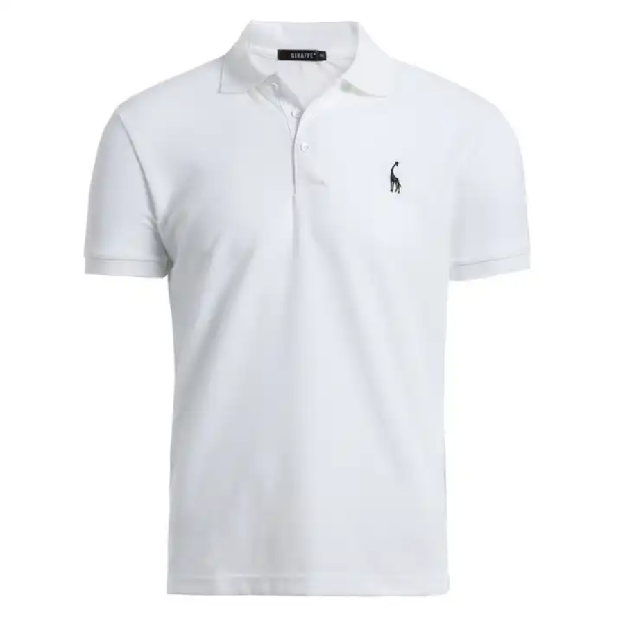 T-shirts Personalized Polo Shirt Men Fawn Embroidered Short Sleeve T Shirt Polo