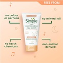 Simple Protect 'N' Glow Express Glow Clay Polish Cleanser leaves skin naturally glowing for expert facial skin care 150 ml