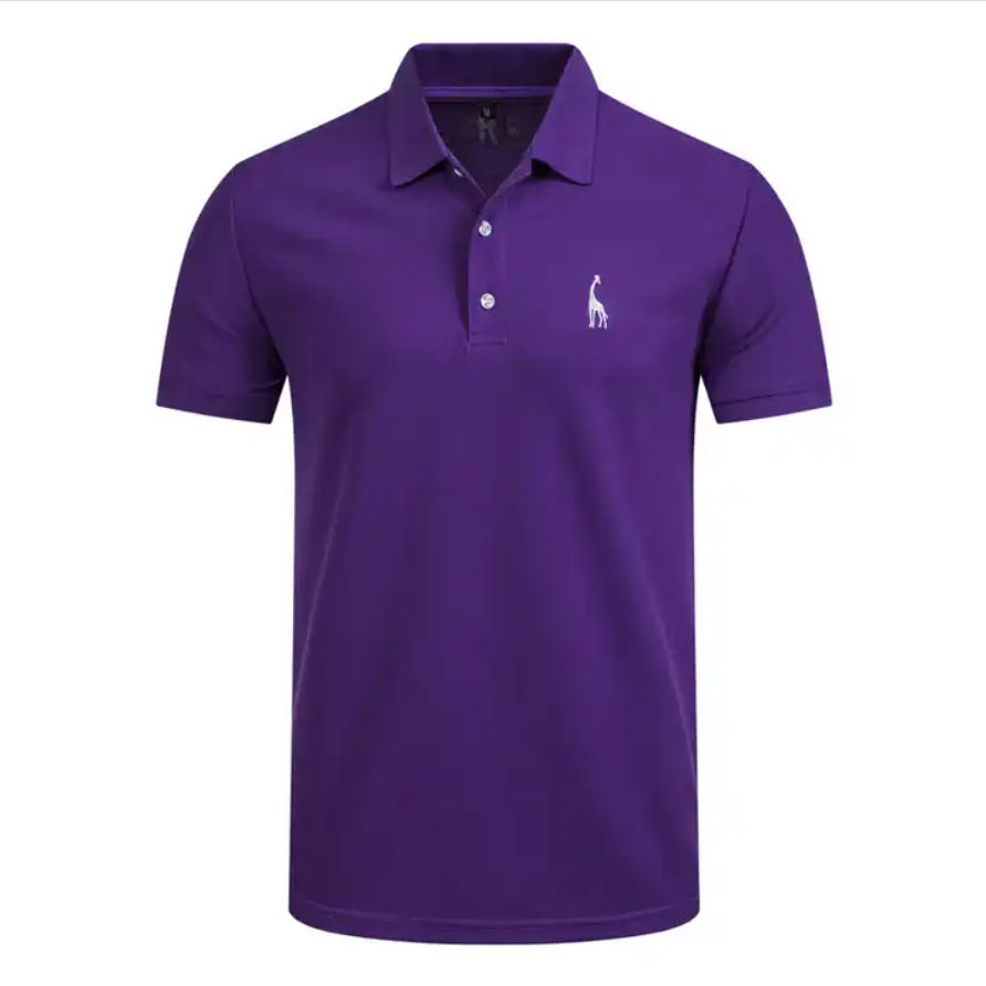 T-shirts Personalized Polo Shirt Men Fawn Embroidered Short Sleeve T Shirt Polo