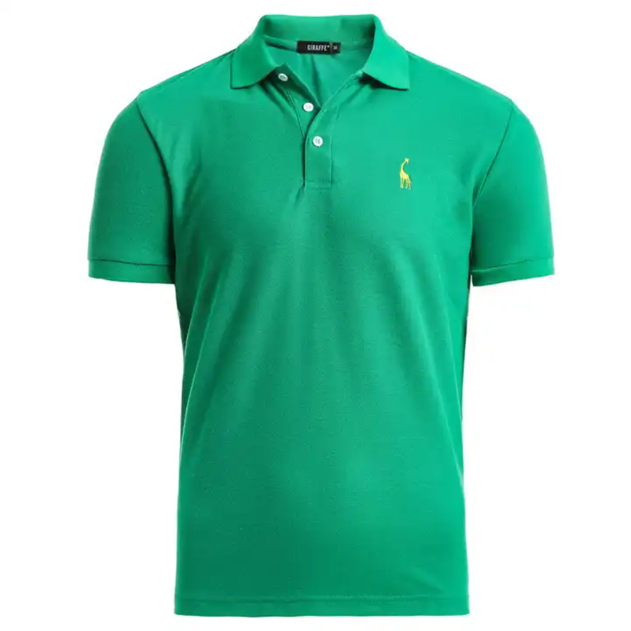 T-shirts Personalized Polo Shirt Men Fawn Embroidered Short Sleeve T Shirt Polo