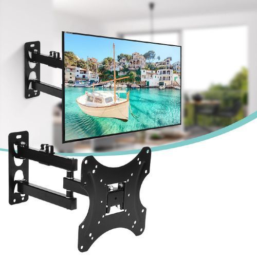 14"-55" Swivel, Tilt & Adjustable Full Motion TV Wall Mount Bracket - Black