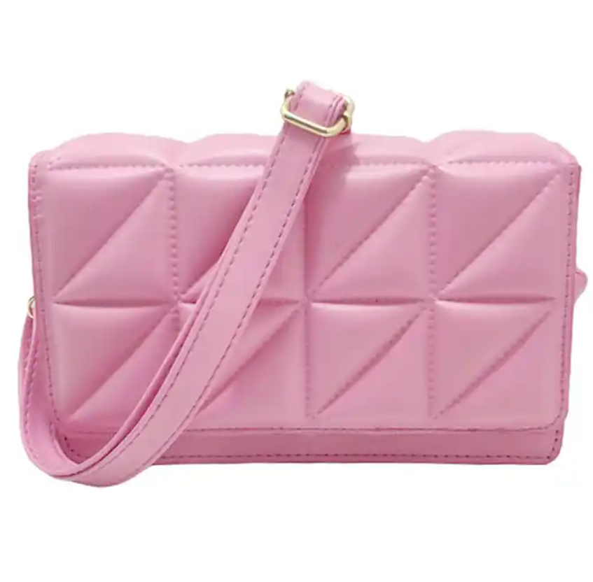 Small Durable Elegant Pink Women's Shoulder Crossbody Messenger Bag