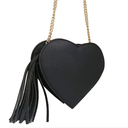 Vegan Pu Leather Crossbody Shoulder Sling Purse Bags Heart Shape Bag For Women