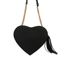 Vegan Pu Leather Crossbody Shoulder Sling Purse Bags Heart Shape Bag For Women