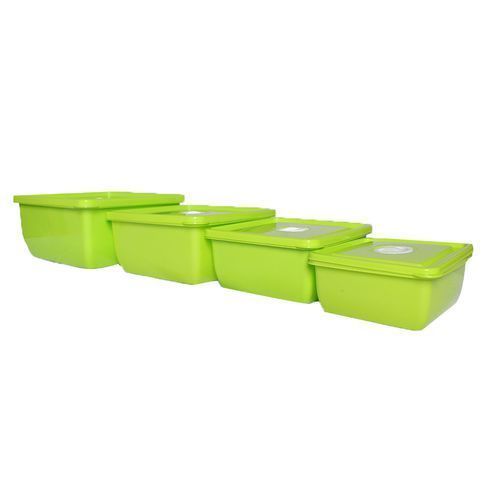 4 Pieces Of Sealed Lunch Boxes - Green