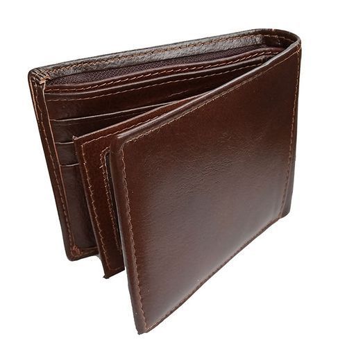 Men's Faux Leather Formal Wallet - Brown