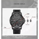 Men's Leather Straps Dated Watch Watch-Black