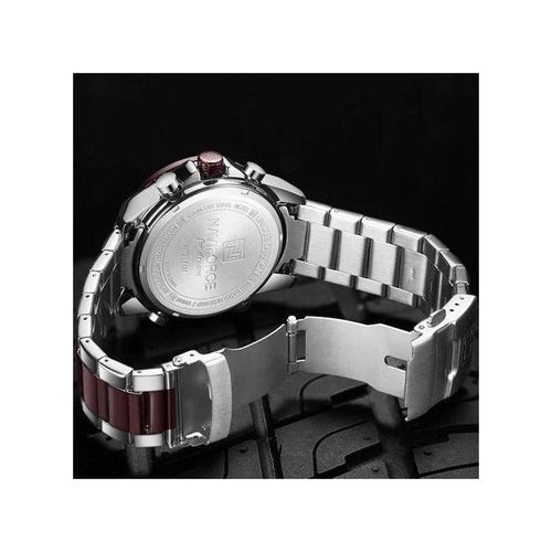 Mens Office And Casual Dual Waterproof Watch - Silver, Brown