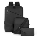 High Capacity Usb Charging Casual 3-piece Set School Bag Travel Bag Notebook Bag Fashion Trend High Quality Backpack