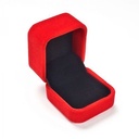 Square Engagement Ring Box With No Ring - Red