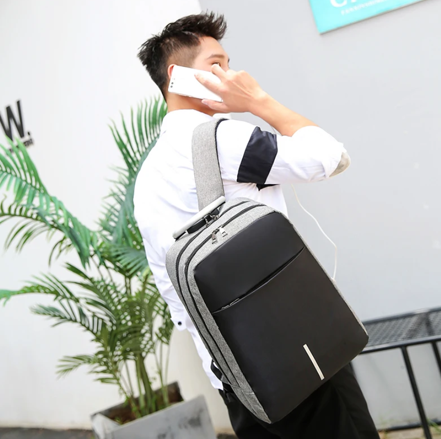 Portable 15.6 Inch Waterproof Computer Bag Men Messenger Bag Business Laptop Backpack