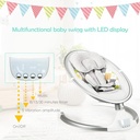 Baby swing/Hot Mom Electric Baby Bouncer with Bluetooth - White