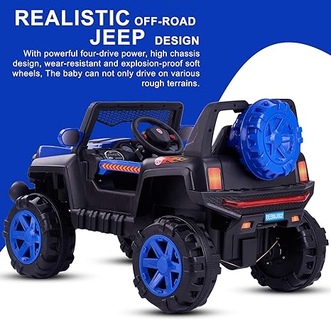 BAYBEE Warlock Pro Electric Ride on Car for Kids with Rechargeable 12V Battery - Blue