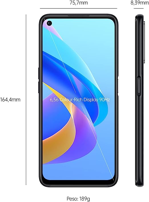 OPPO A76 (RAM 4GB,ROM 128GB, 5000mAh, Black)