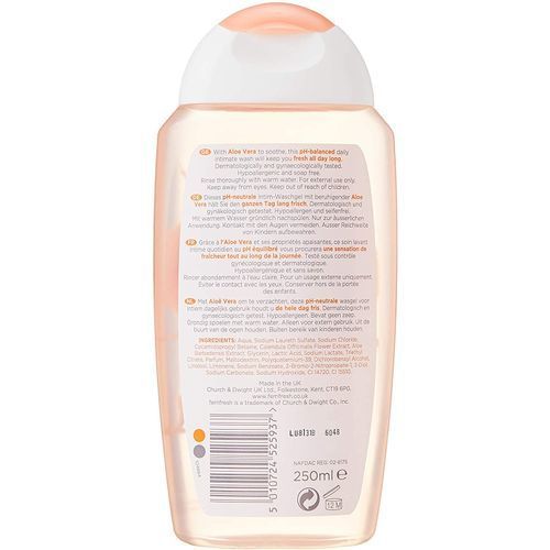 Fem Fresh Femfresh Intimate Wash, PH Balanced Feminine Wash With Gentle Aloe Vera, 250ml