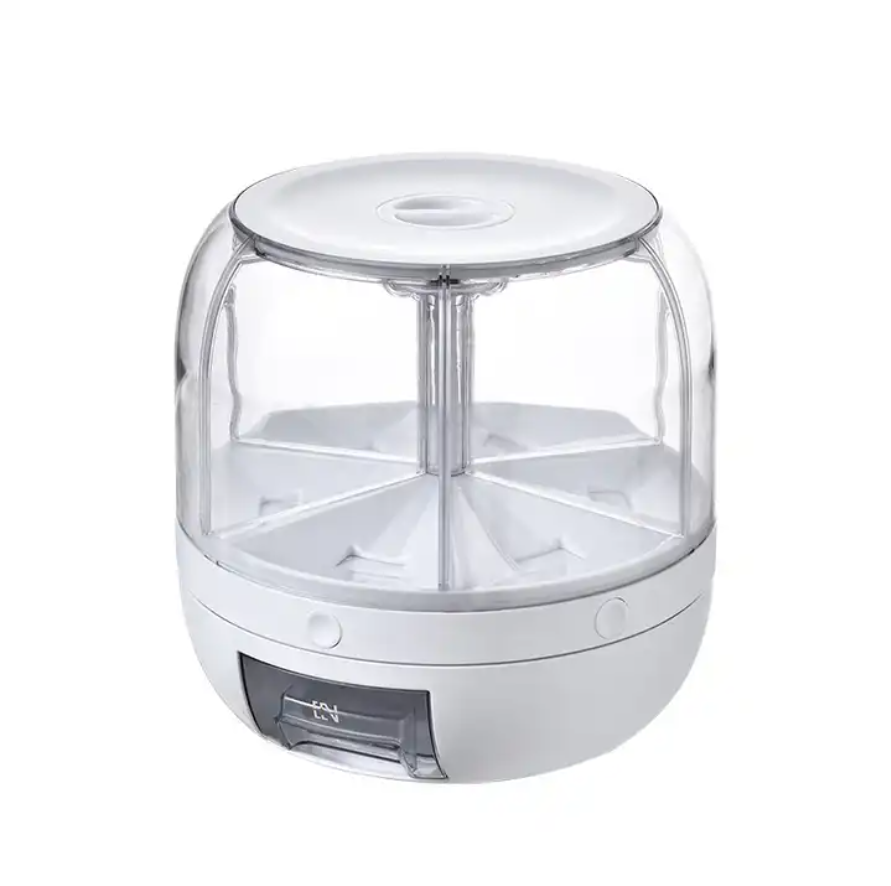 Dry Rotatable Food Dispenser Grain Container