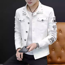 Denim Jacket Men's Korean Style Clothing Rivet Jacket