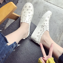 Breathable Women Pierced Upper Shoes Stylish Flat Casual Shoes Women Summer Season Hollow Out