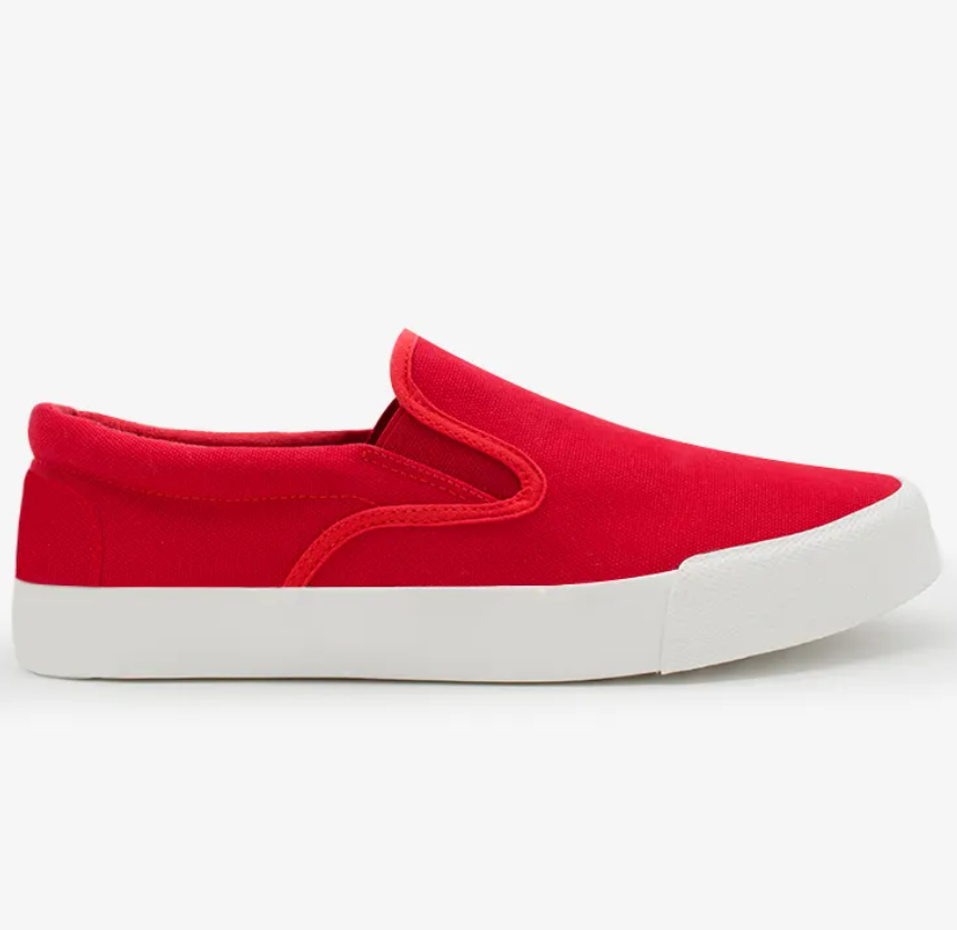 Unisex Slip On Canvas Hard-wearing Casual Canvas , Flat Loafers Shoes