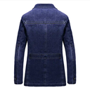 Regular Fit Washed Denim Jeans Antique Finish Men Fashion Blazer Casual Demin Jacket