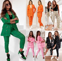 Women's Suits & Tuxedo Blazer,  Coats Plaid Ladies Suit Woman Blazer Jacket And Two Piece Set Women Suit