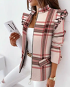 Work Office Wear Lady Outwear,  Long Sleeve Blazer Coat