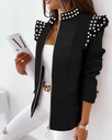 Work Office Wear Lady Outwear,  Long Sleeve Blazer Coat