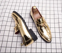 Retro Men Leather Shoes, Slip-on Sequined Tassel Men Dress Loafers Luxury Nightclub Shoes