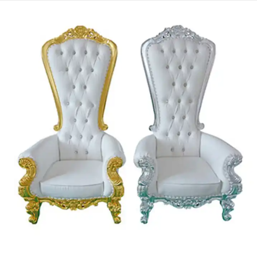 Bride and Groom King Luxury Wedding Throne Chairs