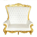 Elegant Royal Leather king Sofa Accent Throne Chair