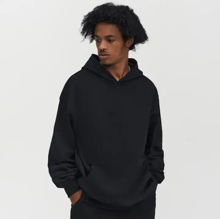 Pima Cotton Hoodie 440gsm Heavyweight Thickened Pullover Sweater Men Hoodie