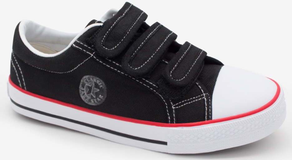 Unisex Buckle Strap Kids Canvas Shoes Hook and Loop ,  Kids Casual Shoes