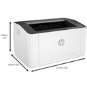 HP LASER 107W PRINTER PRINT ( WIRELESS, Black/White )