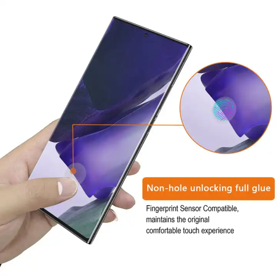 Full Cover S23 Ultra Screen Protector for Samsung Galaxy S23 Ultra ,  Fingerprint Unlock Tempered Glass Screen Protectors