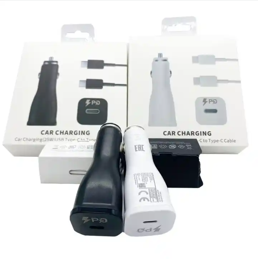 PD Car Charger USB 15W Cigarette Lighter For Samsung S22/S20/S21/Pd25W