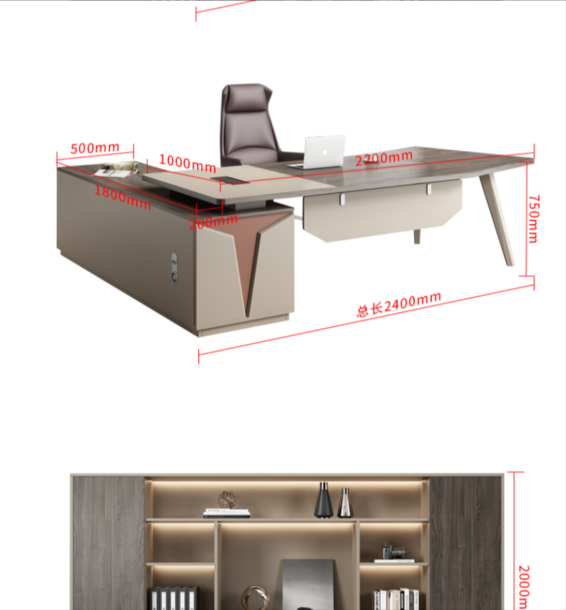 BTCG-60 Fashion Design MFC Wood Veneer President Working Executive Office Table