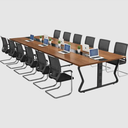 High Reputation Melamine MFC Office Furniture, Meeting Office Table for Conferences